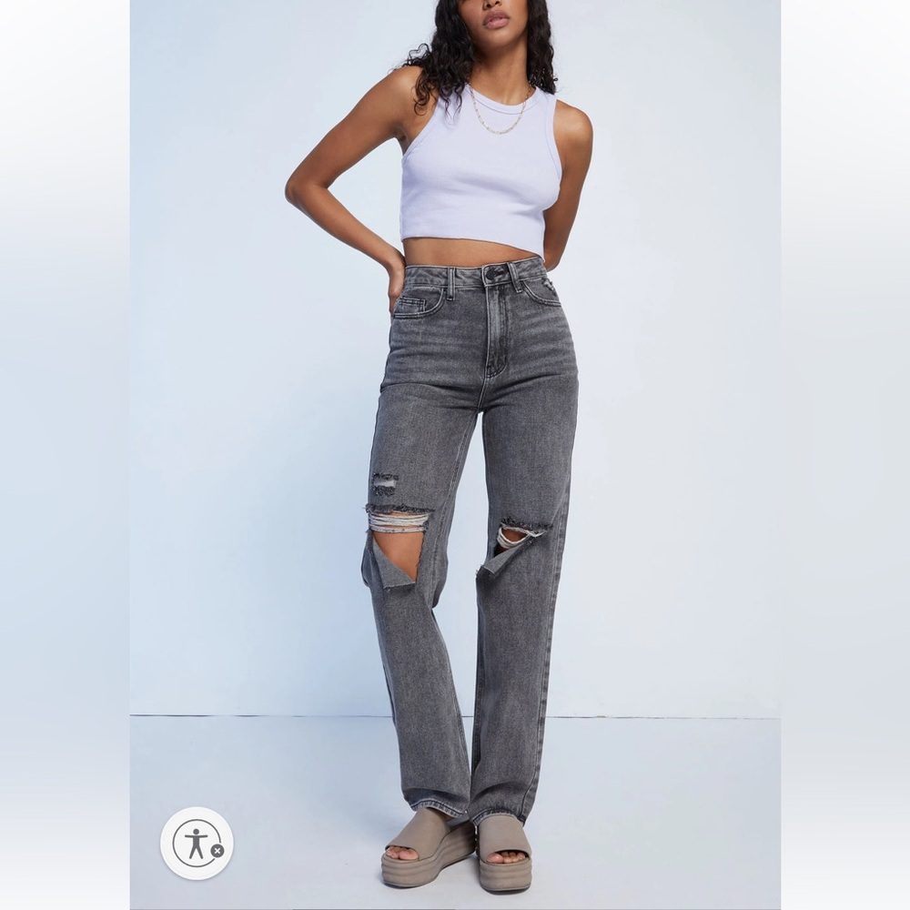 PacSun Washed Black Ripped '90s Boyfriend Jeans